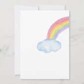 Invitation Aquarelle colorée Fête des mariées arc-en-ciel (Dos)