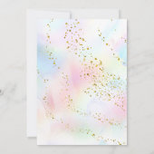 Invitation aquarelle colorée | Première communion fille (Dos)