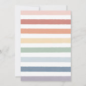 Invitation Aquarelle colorée Rainbow Girl Anniversaire (Dos)