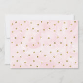 Invitation Aquarelle Confetti Gold rose Premier anniversaire (Dos)