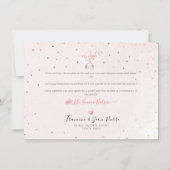 Invitation Aquarelle Confettis Remerciement Naissance Fille (Dos)