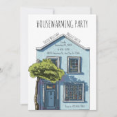 Invitation Aquarelle confortable petite maison maison (Devant)