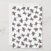 Invitation Aquarelle Conifier et déjeuner de vacances de (Dos)