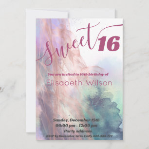 Invitation Aquarelle cool moderne et élégante douce 16