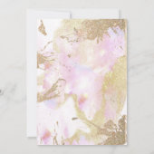Invitation Aquarelle cool moderne or rose doux 16 (Dos)
