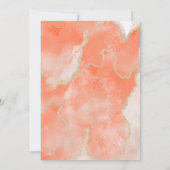 Invitation Aquarelle cool moderne rose orange doux 16 (Dos)