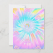 Invitation Aquarelle Cool Rainbow Tie Dye Anniversaire (Dos)