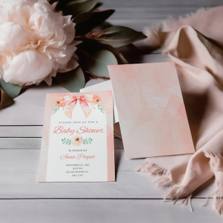 Invitation Aquarelle Coquette Bow