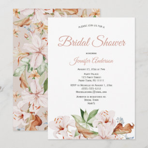 Invitation Aquarelle Coral Blush rose Fête des mariées floral