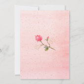 Invitation Aquarelle Coral Magnolia Bébé en fleur Baby Showe (Dos)