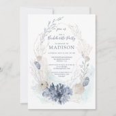 Invitation Aquarelle Coral Seashell Beach Bachelorée (Devant)