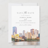 Invitation Aquarelle Corfou Grèce Kerkyra Sauvez la date Inv (Devant)