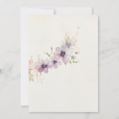 Invitation Aquarelle cosmos fleurs couronnes mariage (Dos)