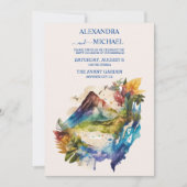 Invitation Aquarelle Costa Rica Destination Mariage (Devant)
