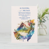 Invitation Aquarelle Costa Rica Destination Mariage (Debout devant)