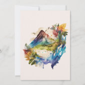 Invitation Aquarelle Costa Rica Destination Mariage (Dos)