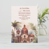 Invitation Aquarelle Costa Rica Destination Mariage Invitati (Debout devant)
