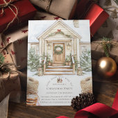 Invitation Aquarelle Cosy Christmas Home Party