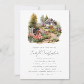 Invitation Aquarelle Cosy Spring Garden Mariage paysager (Devant)