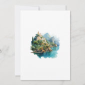 Invitation Aquarelle Côte Amalfi Italie Destination Mariage (Dos)