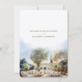 Invitation Aquarelle Côte d'Azur Destination Mariage (Dos)