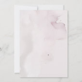 Invitation Aquarelle Côtière Rose Élégant Mariage (Dos)