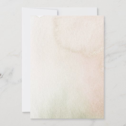 Invitation Aquarelle côtière Sepia élégant Enregistrer la dat (Dos)