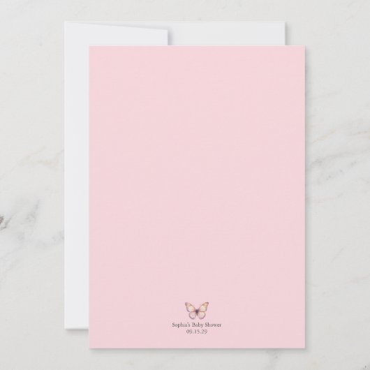 Invitation Aquarelle couchée Baby shower Ours de bois (Dos)