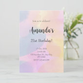 Invitation Aquarelle couleur arc-en-ciel N'importe quel âge A (Debout devant)