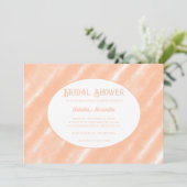 Invitation Aquarelle couleur Fuzz Peach Motif Abstrait (Debout devant)