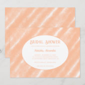 Invitation Aquarelle couleur Fuzz Peach Motif Abstrait (Devant / Derrière)