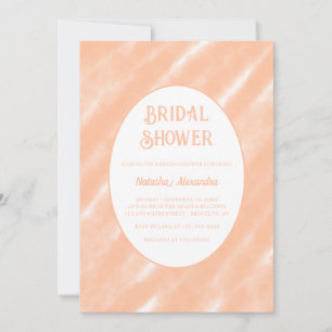 Invitation Aquarelle couleur Fuzz Peach Motif Abstrait