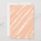 Invitation Aquarelle couleur Fuzz Peach Motif Abstrait (Dos)