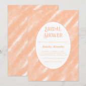 Invitation Aquarelle couleur Fuzz Peach Motif Abstrait (Devant / Derrière)