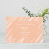 Invitation Aquarelle couleur Fuzz Peach Motif Abstrait (Debout devant)