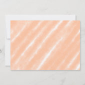 Invitation Aquarelle couleur Fuzz Peach Motif Abstrait (Dos)