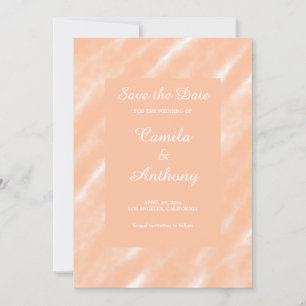 Invitation Aquarelle couleur Fuzz Peach Motif Abstrait