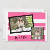 Invitation Aquarelle couleur rose et blanc Photo (Devant)