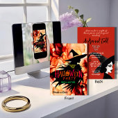 Invitation Aquarelle couleur Silhouette couleur Halloween