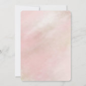 Invitation Aquarelle couleur teinte rose pâle teinte teinte a (Dos)