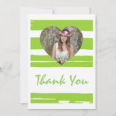 Invitation Aquarelle couleur verte et blanche Photo Graduati (Devant)