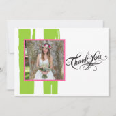 Invitation Aquarelle couleur verte et blanche Photo Graduati (Devant)