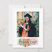 Invitation Aquarelle Couleurs Merci de graduation (Devant)