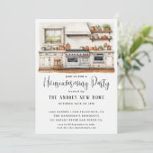 Invitation Aquarelle Country Kitchen (Debout devant)