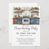 Invitation Aquarelle Country Kitchen (Devant / Derrière)