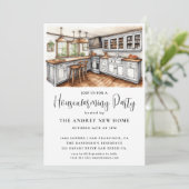 Invitation Aquarelle Country Kitchen (Debout devant)