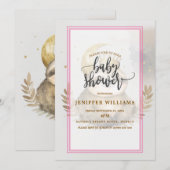 Invitation Aquarelle Couronne de lune (Devant / Derrière)