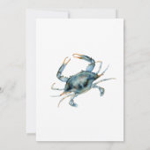 Invitation Aquarelle Crabe Bleu Fruits de mer 21e anniversair (Dos)