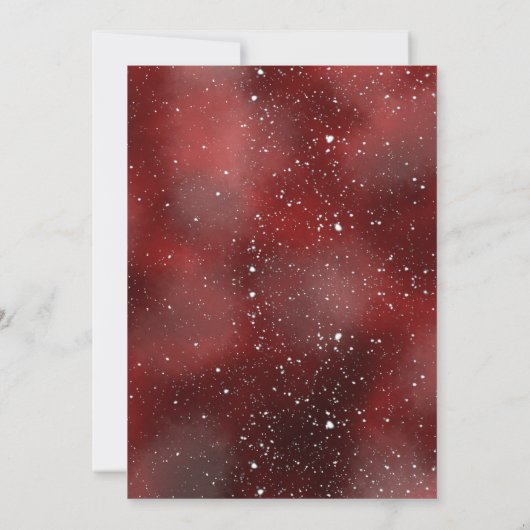 Invitation Aquarelle crâne de Noël (Dos)