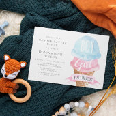 Invitation Aquarelle Crème glacée Révélation de genre